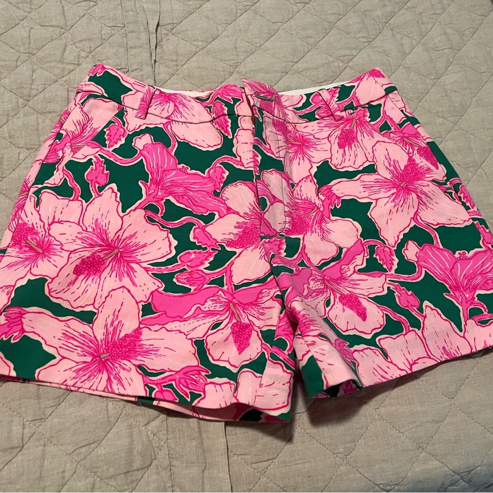 Lilly Pulitzer “Gretchen” Floral Pink and Green Women's Shorts